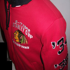 CHICAGO BLACKHAWKS HOODED CHAMP JACKET 3X 4X 5X